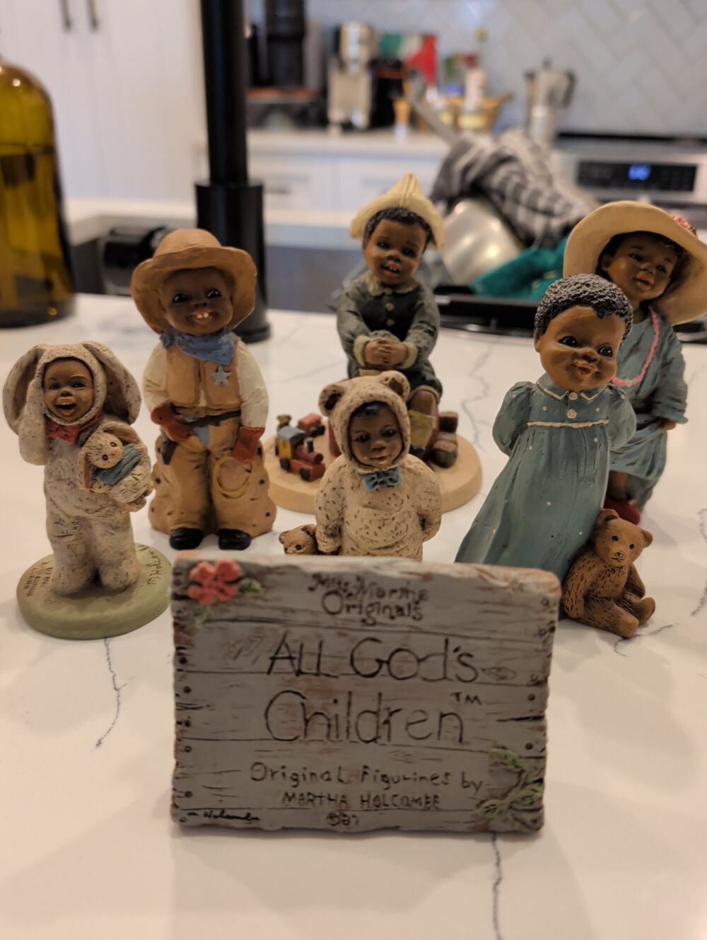 Lot of 6 Vintage All God's Children Figurines Martha Holcombe Black Americana...